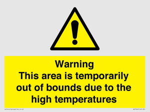 Warning This area is temporarily out of bounds due to the high temperatures